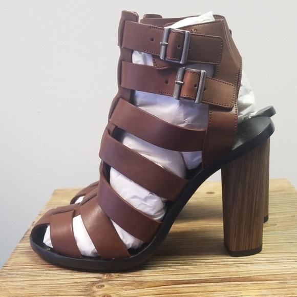 VINCE Nicolette Strappy Leather Sandal, Saddle - Picture 3 of 5